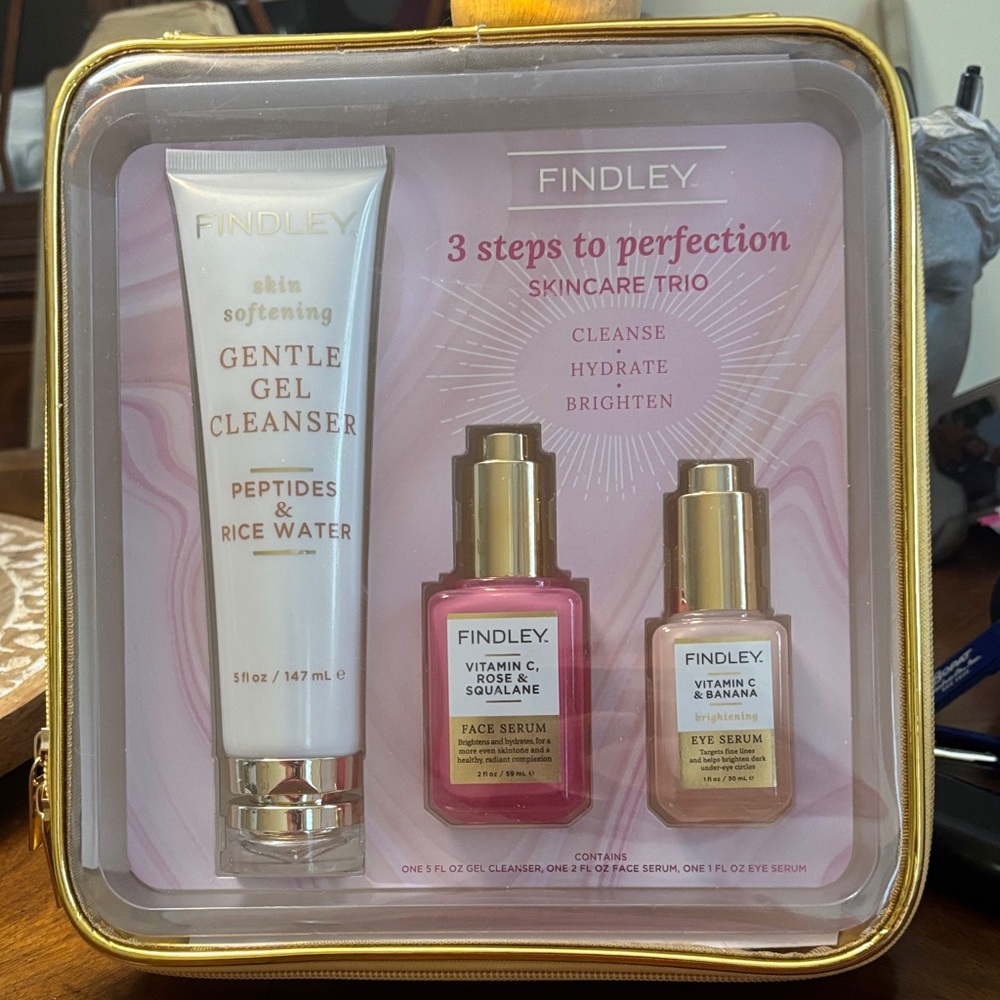 Findley Skincare Trio with Gentle Gel Cleanser and Serums
